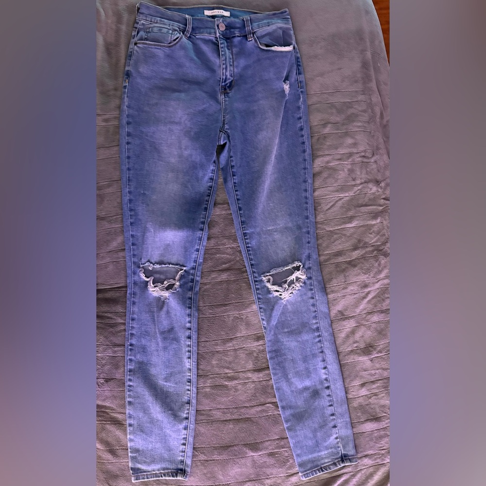 PacSun Light Wash Distressed Straight Leg Jeans Y2K Size 25